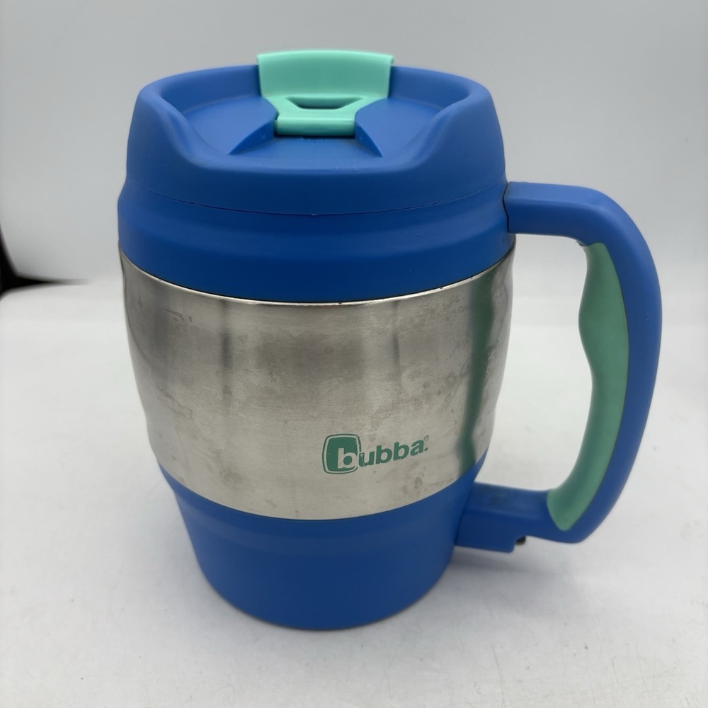 Bubba Keg 52oz Blue Mug Lid Bottle Opener Classic‎ Travel Silver